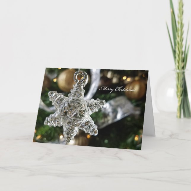 Glass Snowflake Christmas Card (Front)