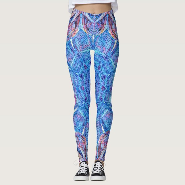 glass stained in blue & red leggings (Front)
