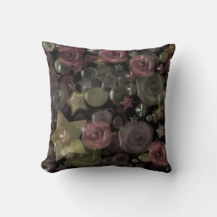 Glass, stars, flowers ceramic tile cushion