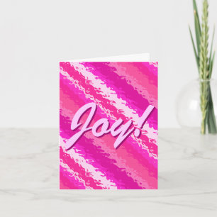 Glass stripes - shades of deep pink holiday card