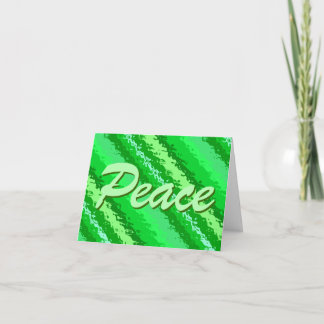 Glass stripes - shades of emerald green holiday card