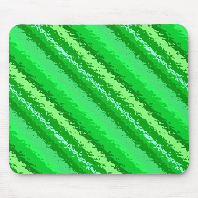 Glass stripes - shades of emerald green mouse pad (Front)