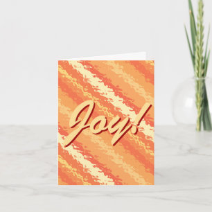 Glass stripes - shades of orange and gold holiday card