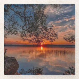 Glass Sunset Coaster