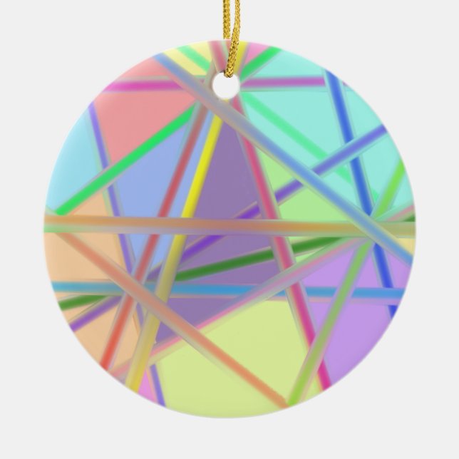 Glass Threads Ceramic Tree Decoration (Front)