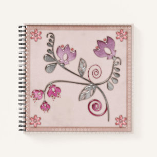 Glass tile notebook