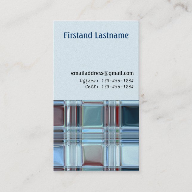 Glass Tiles Art Customisable Business Cards (Front)