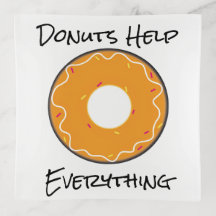 Glass Trinket Tray #1 - Doughnuts Helps Everything