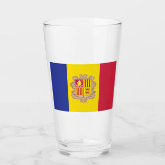 Glass Tumbler Andorra Flag 16 onz