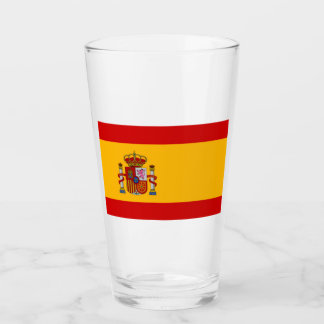 Glass Tumbler Spain Flag 16 onz