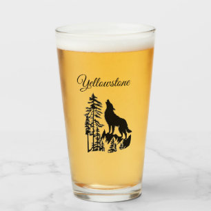 Glass Tumbler-Yellowstone Wolf
