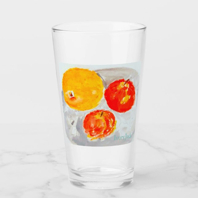 Glass Tumblers Fruit Design (Front)
