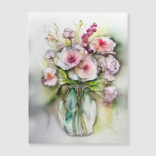 Glass Vase with Flowers