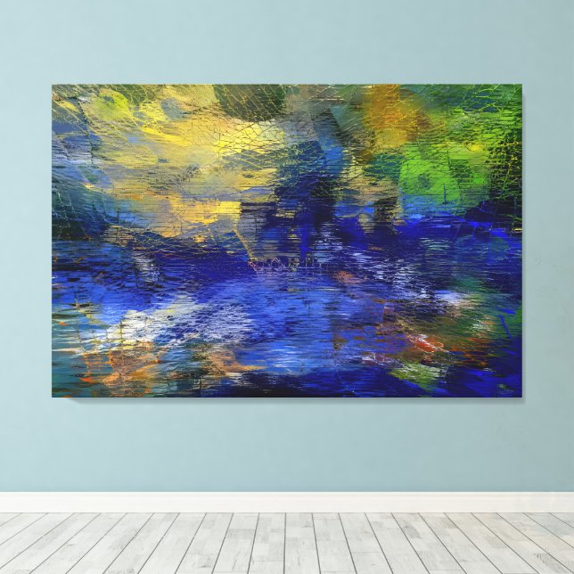 Glass Veil Awakening – Structural Reconstruction Canvas Print (Insitu(Wood Floor))