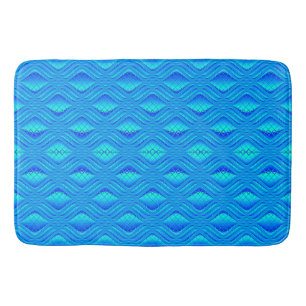 glass waves bath mat