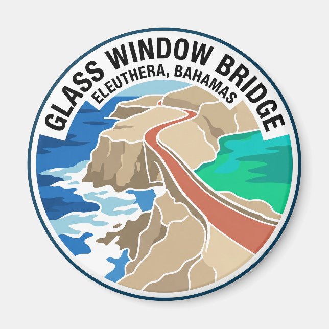 Glass Window Bridge Bahamas Magnet (Front)