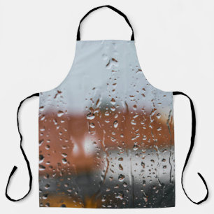 Glass with raindrops apron