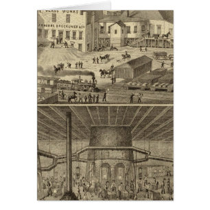 Glass works of JH Hobbs and Brockunier