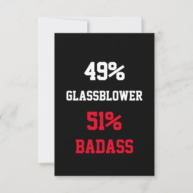 Glassblower Badass Card (Front)