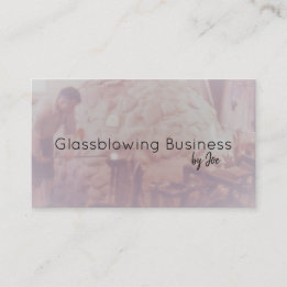 Glassblowing business card