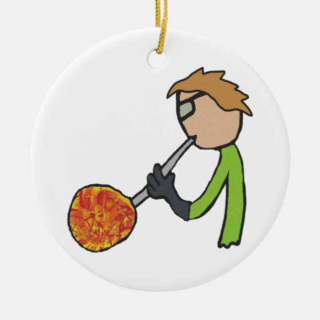 Glassblowing Ceramic Tree Decoration (Front)