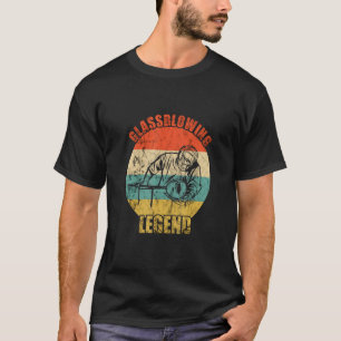 Glassblowing Legend Glass Blower Blowpipe Retro Vi T-Shirt