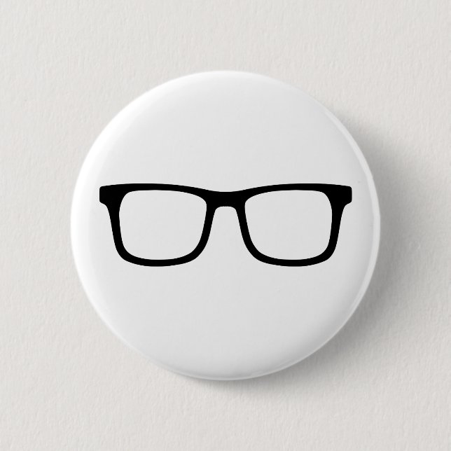 Glasses 6 Cm Round Badge (Front)