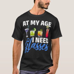 Glasses Aging Humour Funny Old People T-Shirt