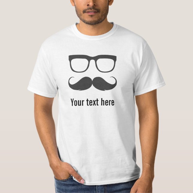glasses and moustache T-Shirt (Front)