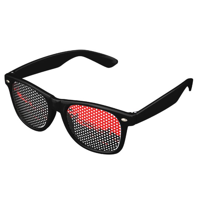 Glasses black and red Red And Black (Angled)