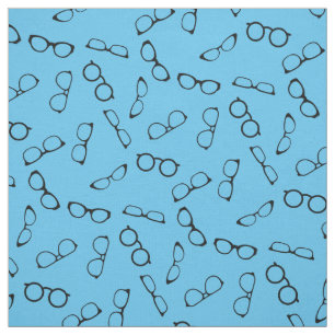 Glasses Cute Optician Optometrist Blue Fabric