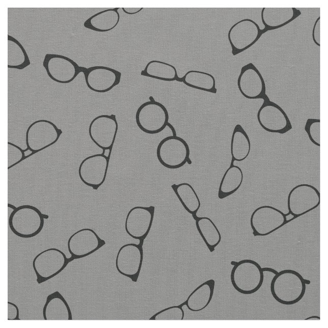 Glasses Cute Optician Optometrist Grey Fabric (Close Up)