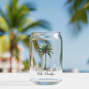 Glasses Elegant Tropical Style, Palm, Minimalist