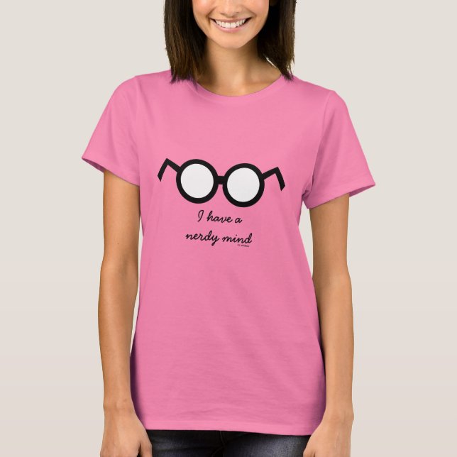 Glasses Girl Nerdy Mind Funny Shirt (Front)