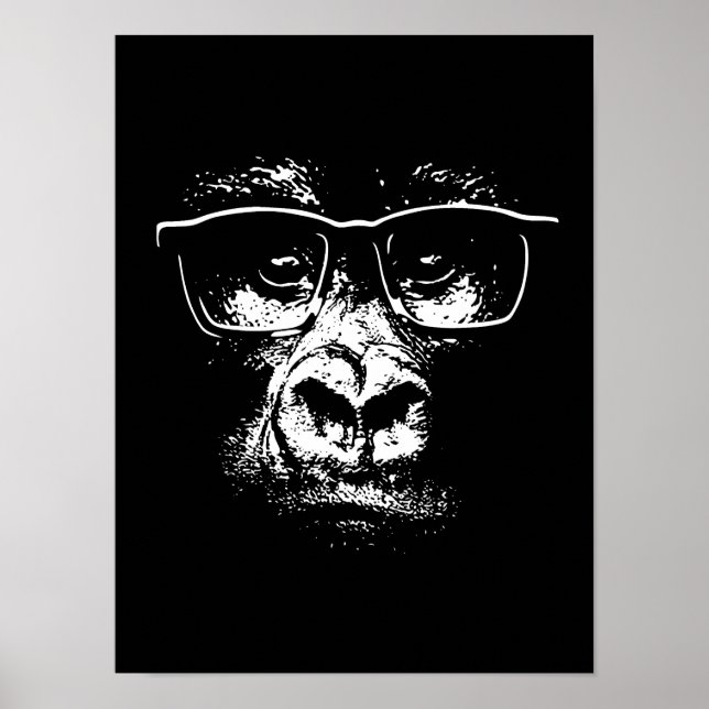Glasses Gorilla Poster (Front)