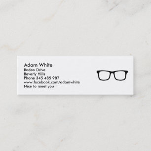 Glasses Mini Business Card