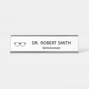 "Glasses" Name Plate