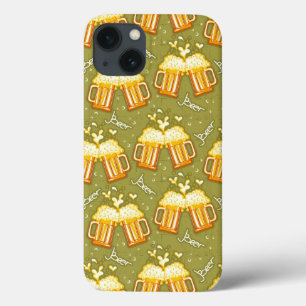 Glasses Of Beer Pattern iPhone 13 Case
