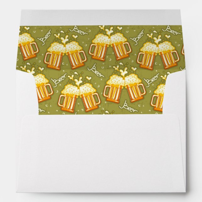 Glasses Of Beer Pattern Envelopes (Back (Bottom))