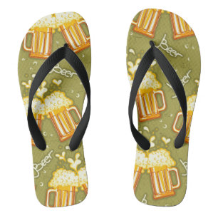 Glasses Of Beer Pattern Jandals