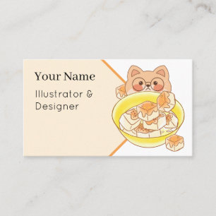Glasses Shiba Piou: Kawaii Tofu Bowl Challenge Business Card