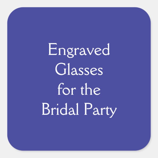 Glasses Square Sticker (Front)