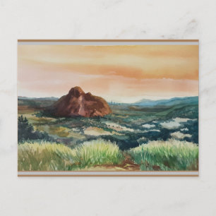 Glasshouse Mountains View   Announcement Postcard