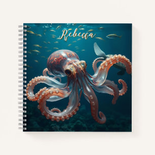 Glasslike Octopus in the Deep Sea Notebook