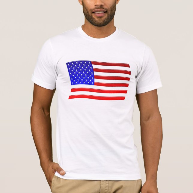 Glassy American Flag T-Shirt (Front)