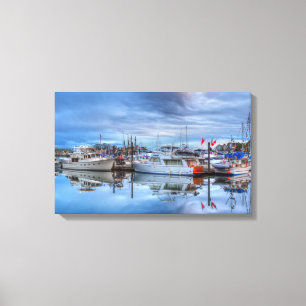 glassy boats canvas print
