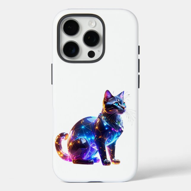 Glassy Colourful Cat Case-Mate iPhone Case (Back)
