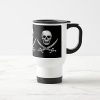 Glassy Pirate Skull & Sword Crossbones