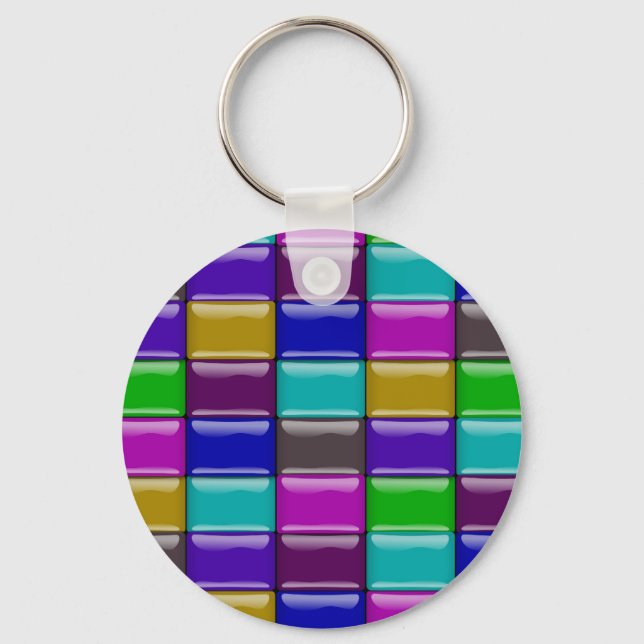 "Glassy tiles" keychain (Front)