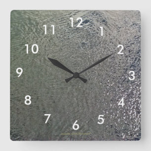 Glassy Water Wall Clock With Numbers
